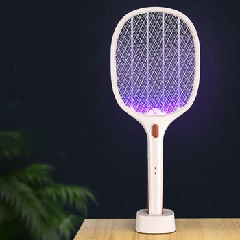 

USB Charge Electric Fly Mosquito Swatter Bug Zapper Tennis Racket Insects Killer Racket Insects Killer Stun Useful