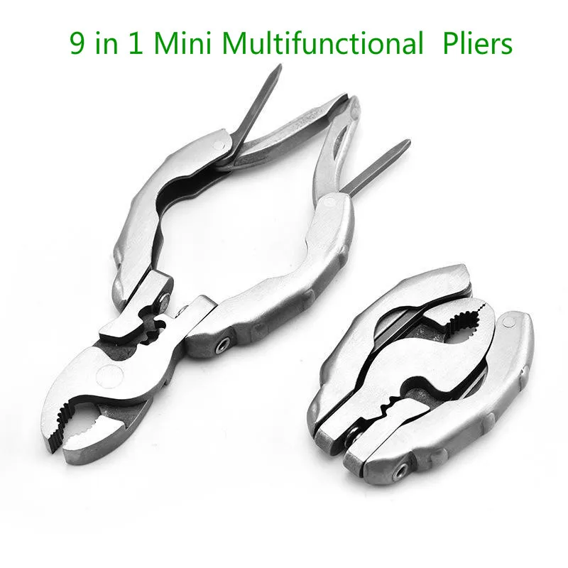 

Brand Design Quality Portable 9 in 1 Mini Multifunctional Tool Multitool Keychain Plier Screwdriver Pocket Tools Wire Cutter