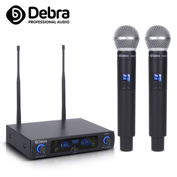 

Debra Audio D-102 UHF Wireless Microphone System with Dual Handheld Mics for Perform Show Church speech Karaoke party