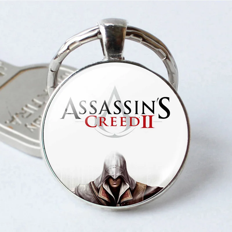 13 Мода Assassins Creed брелки стакан драгоценных камней кулон брелок игра связанные Простые Ювелирные изделия милые подарки - Цвет: 13