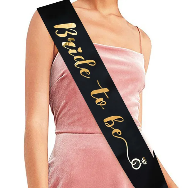Wedding Decoration Bridal Shower Veil Team Bride To Be Satin Sash Balloon Bachelorette Party Girl Hen Party Decoration Supplies Sash-F