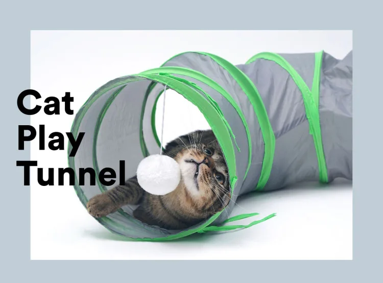Кот туннельные игрушки котенок трубка складной hidehideen для котят кролики щенков кошки играть складная игрушка туннель для кошек на открытом воздухе