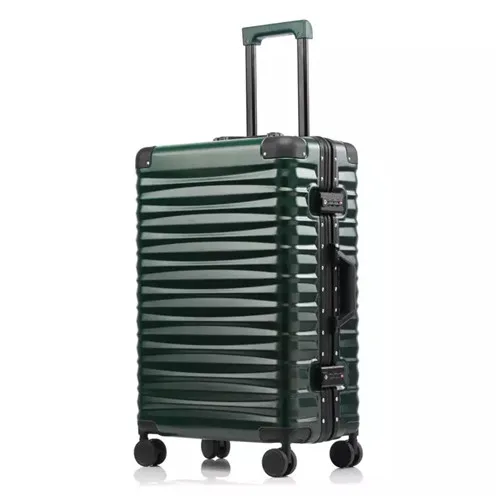 green KLQDZMS 2" 24" 2" 28 дюймов глинозема рама прокатки багажные тележки чемодан с самолетами Спиннер колеса - Цвет: green