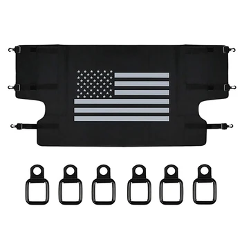 

Cargo Cover Shield Pad Rear Trunk Protector Shade US Flag for Jeep Wrangler 2007-2018 JK JKU