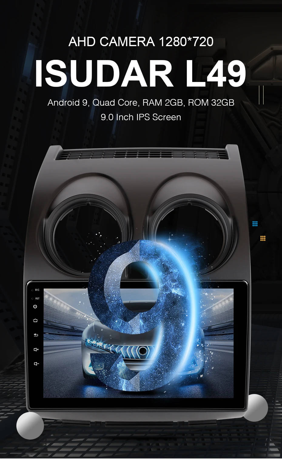 ISUDAR Автомагнитола для Nissan Qashqai 1 J10 2006-2013 2 din Android 9 Авторадио Мультимедиа gps DVR AHD камера ram 2 Гб rom 32 Гб USB