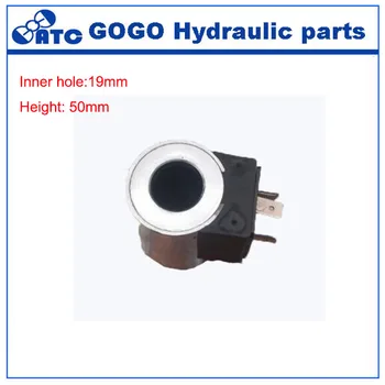 

solenoid valve coil inner diameter 19mm height 50mm 24V DC12V 3pin outdiameter 37mm