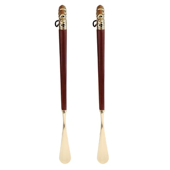 

2 Pieces Metal Shoe Horn Long-handled - 49cm - Vintage Shoehorn for Women, Men, Kids, Seniors, Elderly, Disabled