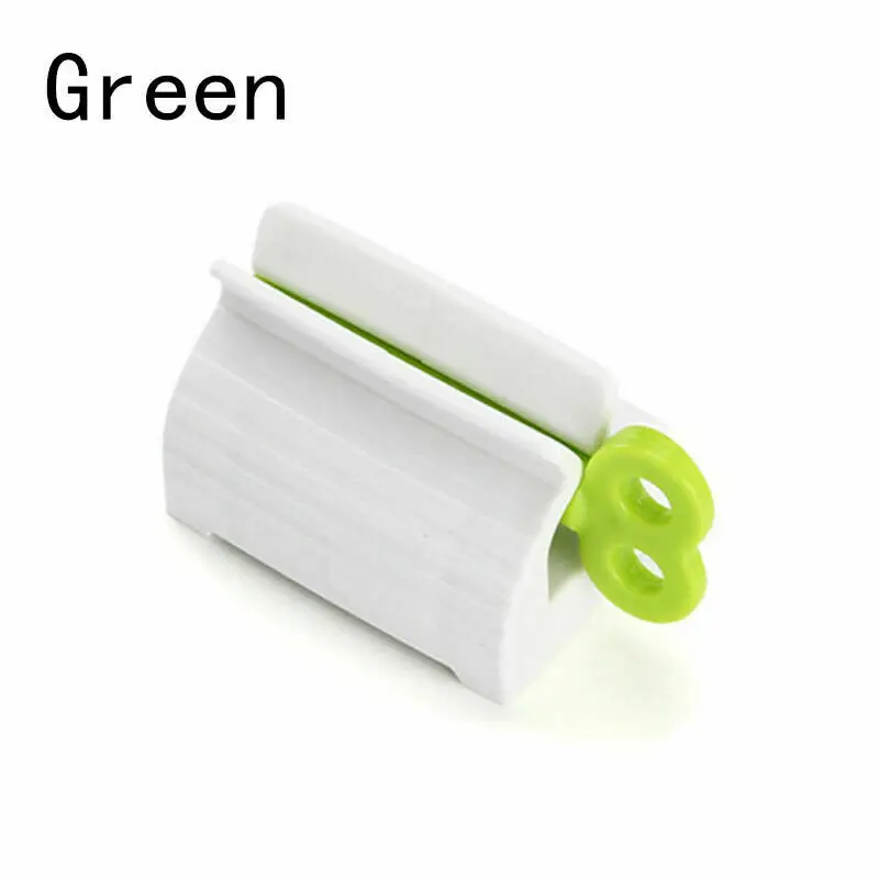 Creative Manual Facial Cleanser Hand Cream Extruder Rolling Tube Toothpaste Squeezer Easy Dispenser Seat Holder Stand - Цвет: B Green