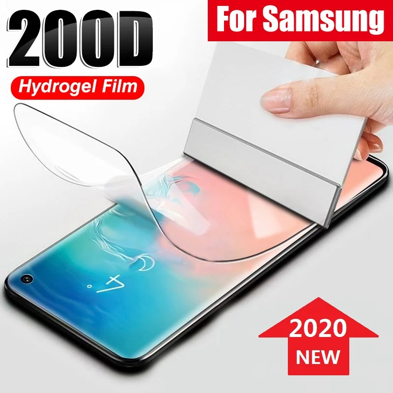 Película protectora de hidrogel para Samsung J4, J6, A6, A8 Plus, A7, 2018, S20, S10, S9, S8 Plus, no cristal