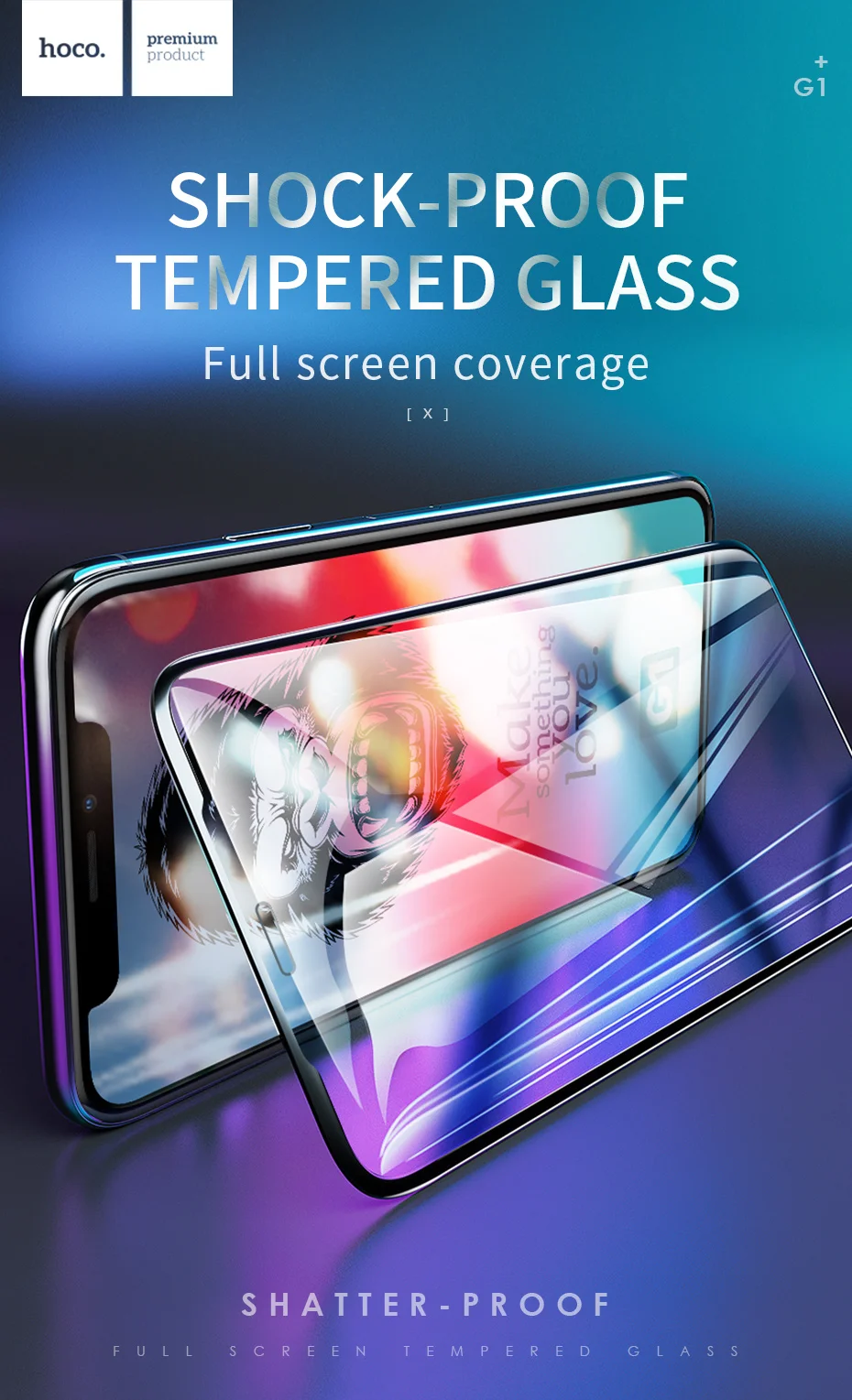 HOCO Apple iPhone 12 pro Max HD Tempered Glass Film Screen Protector 3D Full Protective Cover