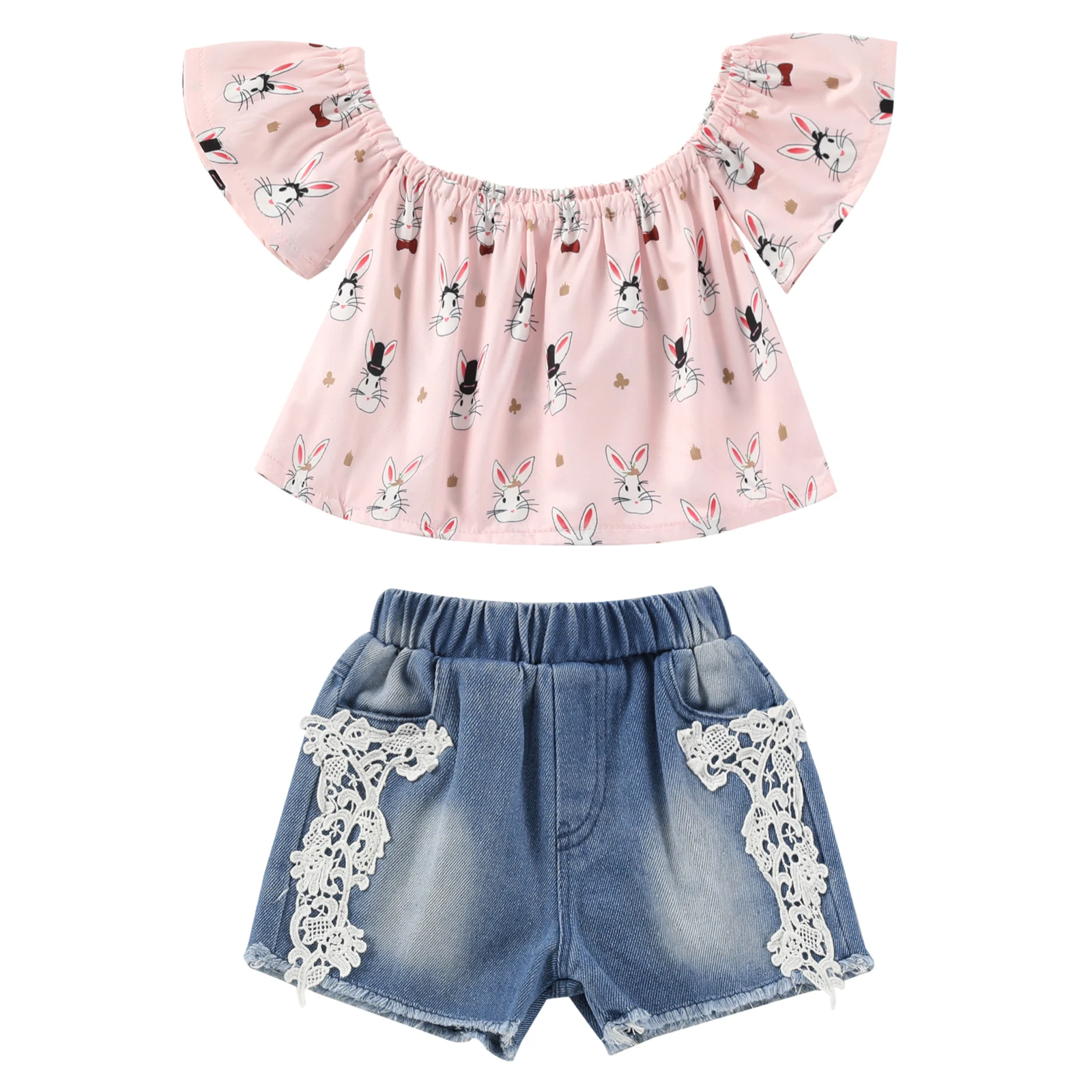 Lioraitiin 16years Toddler Baby Girl 2pcs Summer Fashion Clothing Set