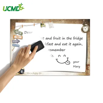 

Erasable Magnetic Whiteboard for Fridge Magnet Sticker Decor Weekly Plan To Do List Writing Message Board Free Marker Pen Eraser