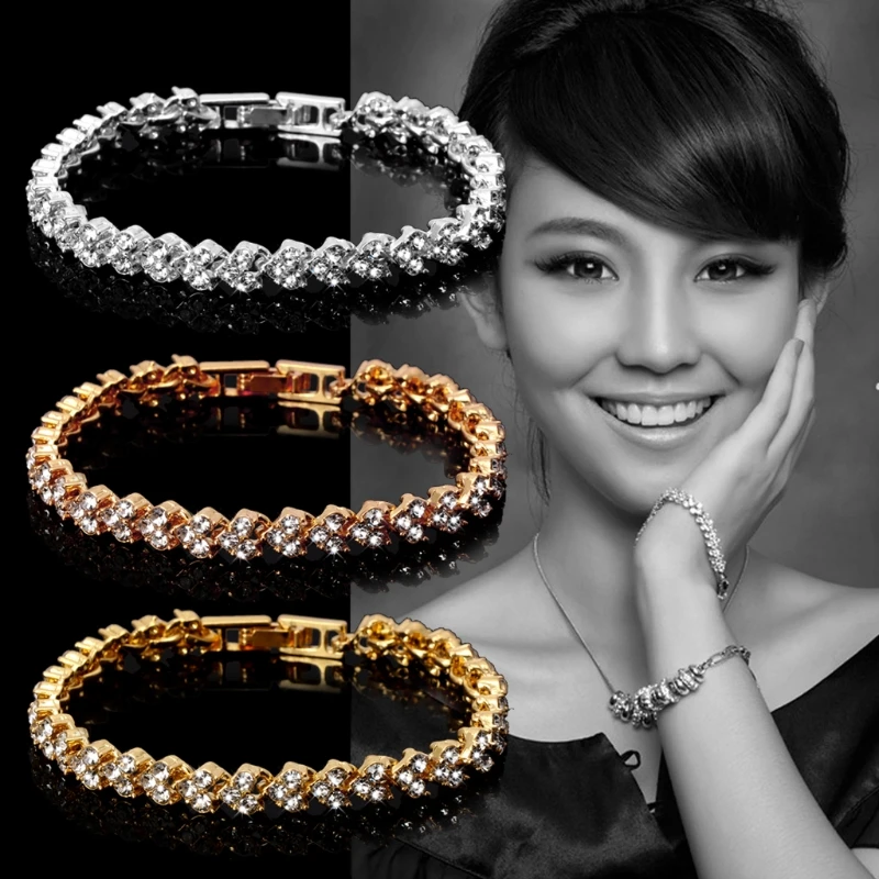 Роскошные свадебные браслеты с кристаллами белого циркония, женские браслеты