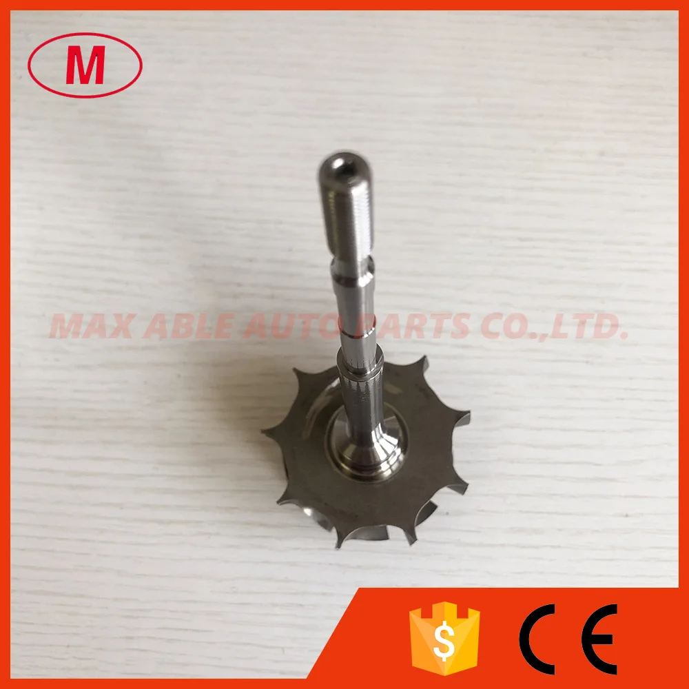 K26 54.55x64.4mm 9 blades 145.5mm shaft length Turbine wheel&shaft/turbo wheel turbocharger parts