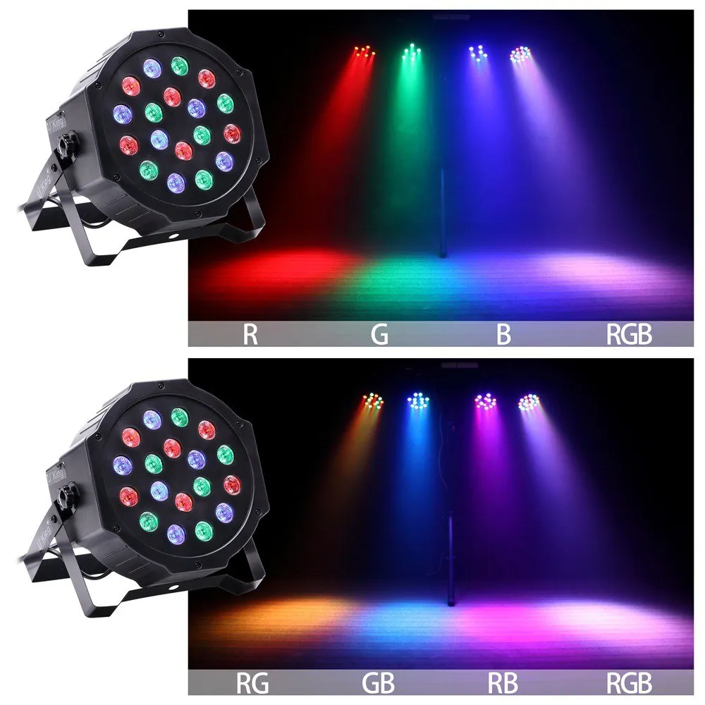 

Прожектор Par с RGB 18 светодиодами, прожектор 18 Вт с дистанционным управлением и DMX управлением для свадьбы, церкви, сценическое освещение, Прямая поставка