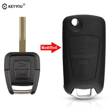 KEYYOU llave de auto modificada caso Shell para OPEL VAUXHALL Vectra Zafira Omega Astra h j insignia g Mk4 B c mokka HU43 hoja