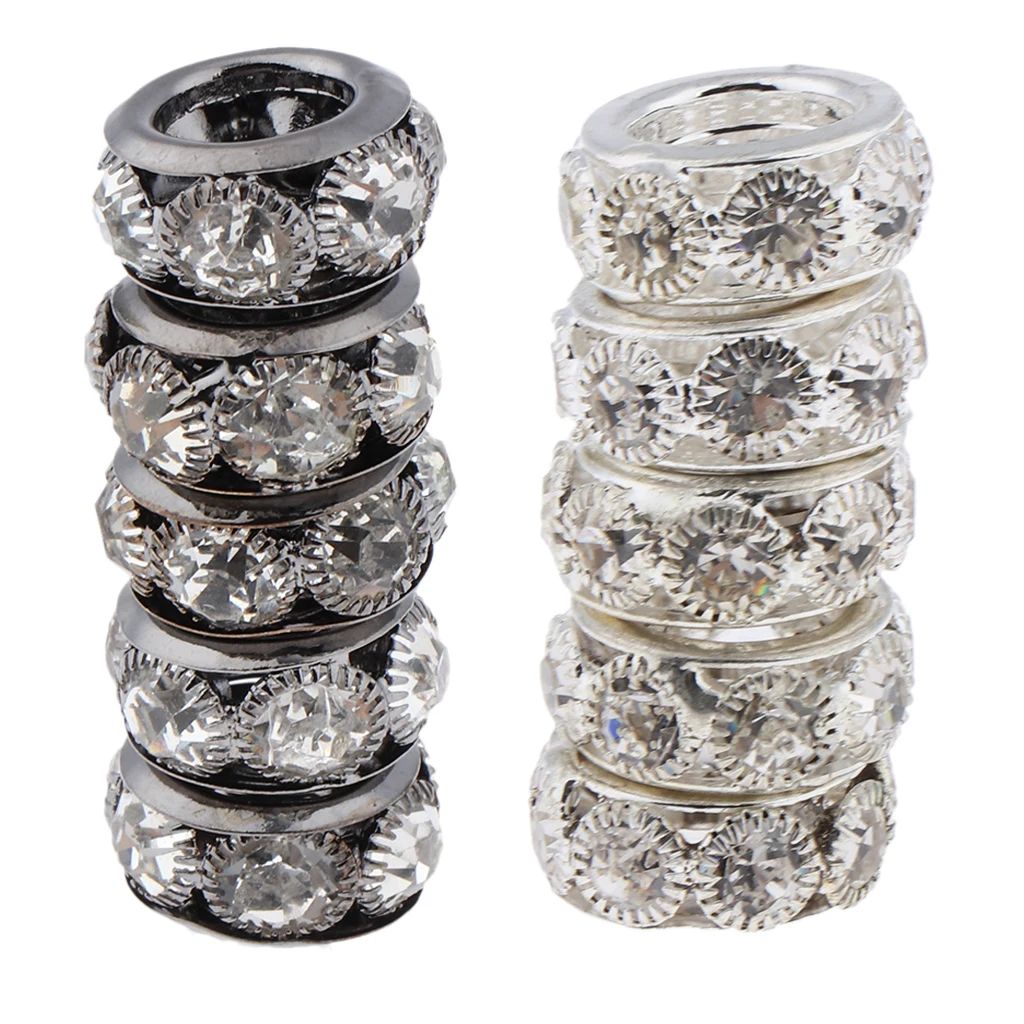 5x Hair Beads Beard Jewelry Beard Hair Accessory  Hair Beads for Beards Hair Pendants & Bracelets DIY