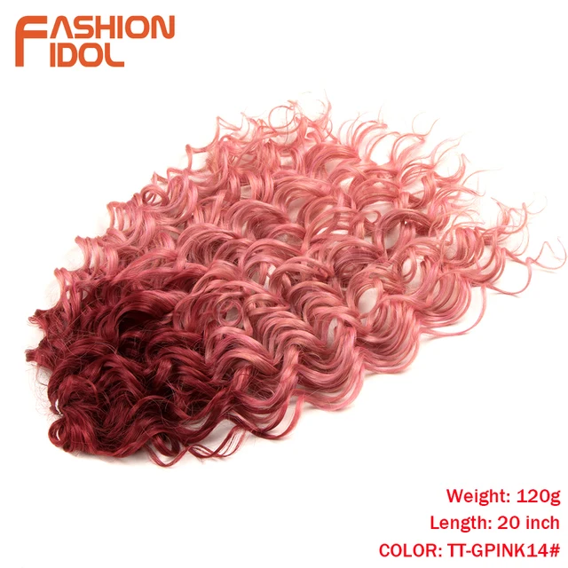 Deep Wavy Twist Crochet Hair Synthetic Afro Curly Hair Crochet Braids High Temperature Fiber Braiding Hair Extensions For Women TT-GPINK14