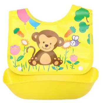 

OUTAD Baby PEVA Waterproof Feeding Bibs Kids Cute Cartoon Feeding Cloths Towels Children Apron Baby Feeding Accessories Hot Sale