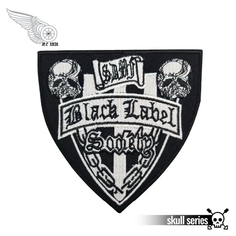 Black Label Society Music Shield Embroidered Patch For Motorcycle Club Biker Patch Diy Applique Patch For Jacket - Patches - AliExpress