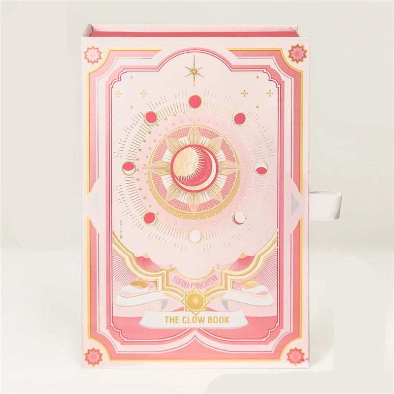 Розовый Аниме Cardcaptor Sakura Clow Card Magic Book Box коллекция карт косплей реквизит игрушка Рождественский подарок для женщин и девочек - Цвет: Розовый