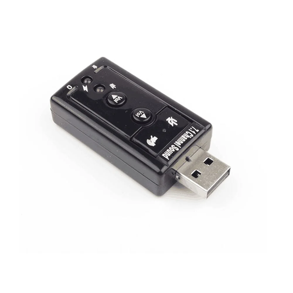 USB звуковая карта 7 1 внешних каналов 3D звуковой ПК адаптер для ноутбука|Адаптеры
