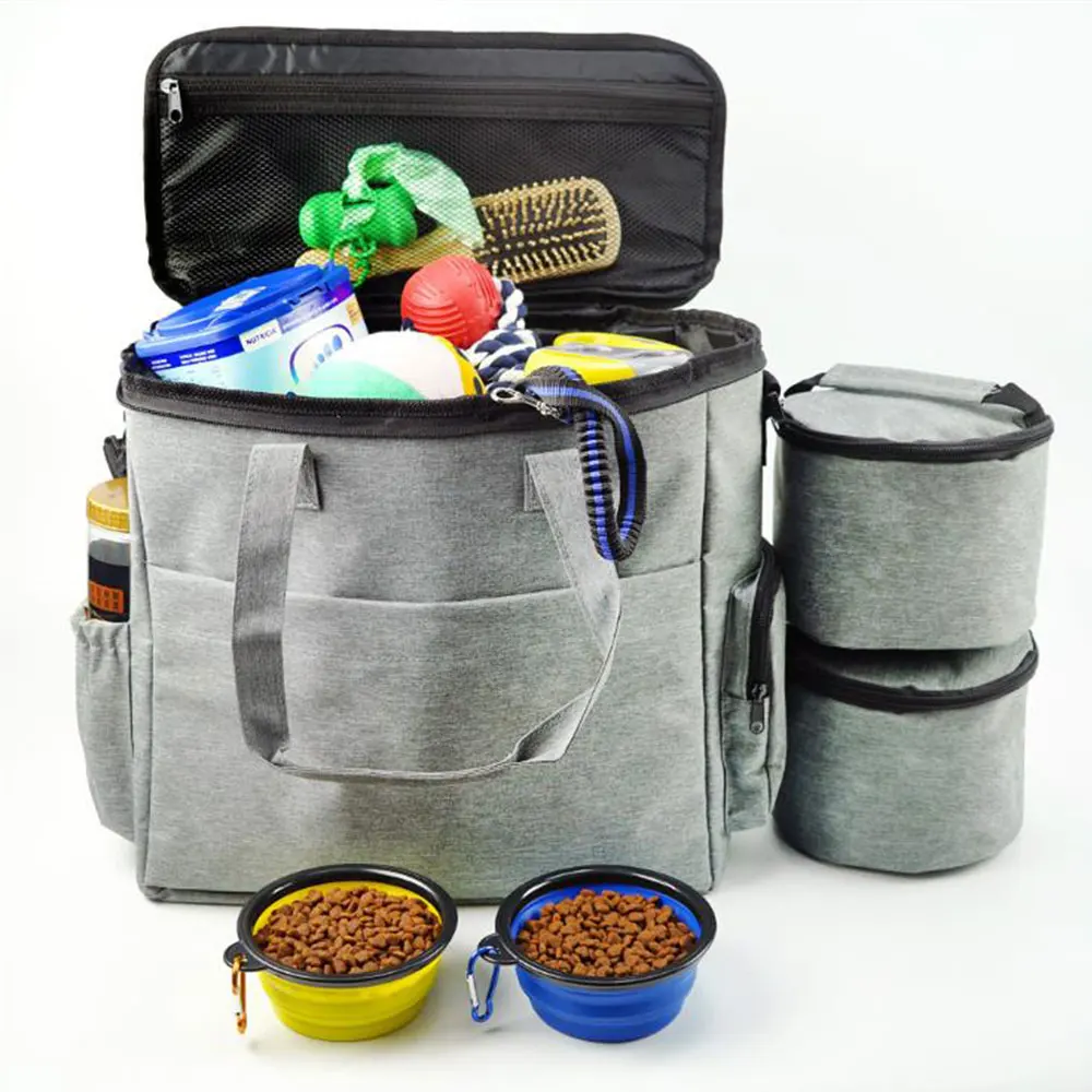 3pcs/set Universal Dog Food Bag Tote Bag With Multifunctional Pockets