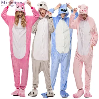 

Winter Warm Women Onesie Unicorn Stitch Totoro Pajamas Sets Cute Flannel Animal Pajama Nightie One Piece Sleepwear Costume