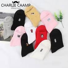 Новые женские хлопковые носки осенне-зимние студенческие однотонные женские модные милые симпатичные носки T108