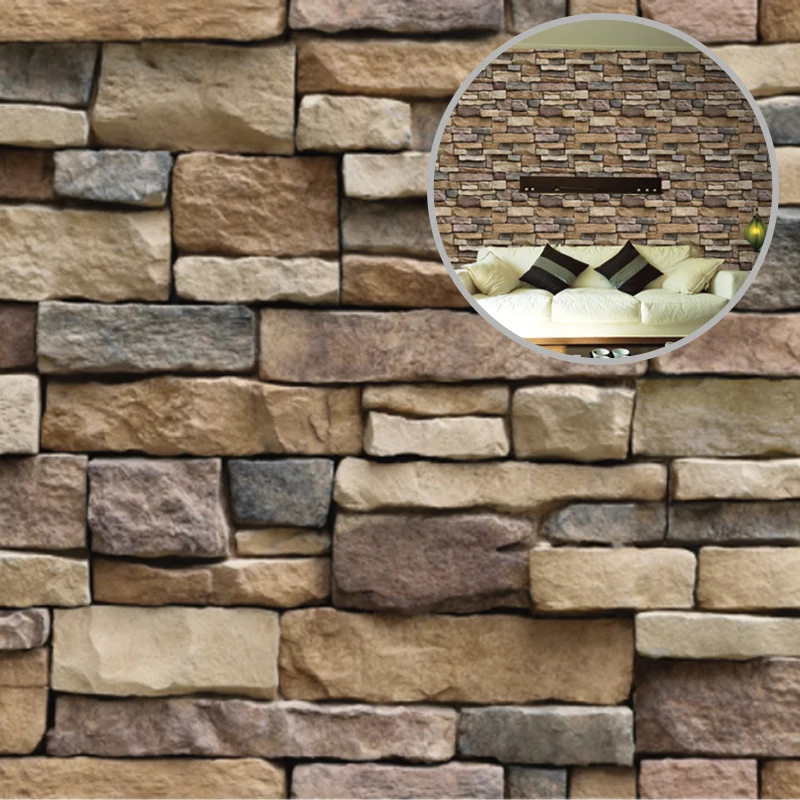 Наклейка на стену водостойкая каменная кирпичная самоклеящаяся обои домашний декор настенная художественная наклейка для гостиной спальни ванной кухни декор