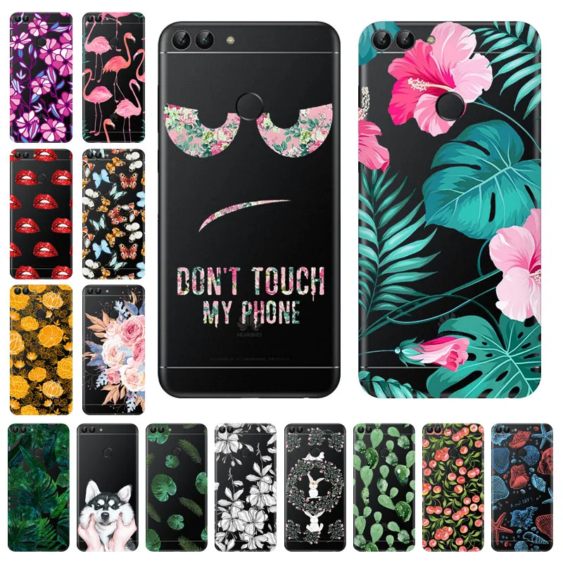 

Transparent Painted Case For Huawei P smart 2018 Case Silicon Soft TPU Cover For Huawei Nova Lite 2 Case Cover Back Coque Fundas
