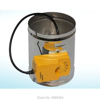 

150MM stainless steel motorized air damper valve round duct adjustable air regulating damper electric three position 220V
