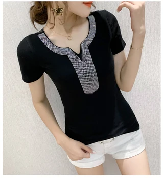 

PX1996 Summer 2020 new short-sleeved sexy round neck T-shirt