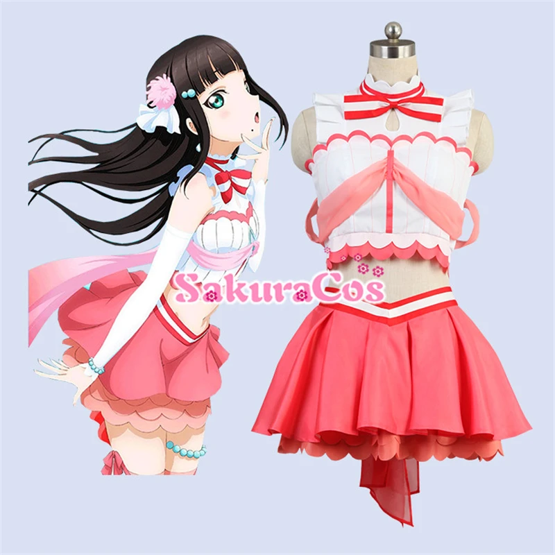 Аниме Love Live Sunshine Aqours Sakurauchi Riko Kurosawa Dia Ruby 9 персонажей аквариумное платье косплей
