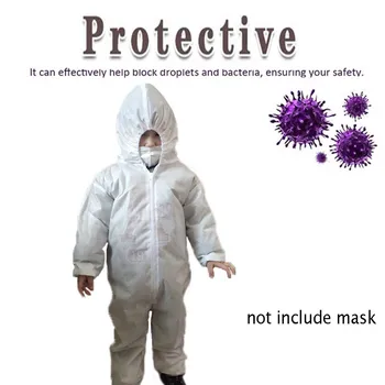 

Non-Disposable Safety Protective Clothing Child Kids Dust-proof Siamese With Cap Antistatic Waterproof Isolation Clothing