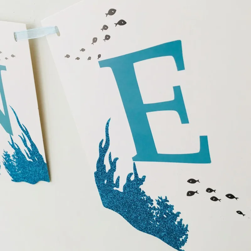 Баннер Русалка на стул для детей 1 год украшение вечеринки в честь Дня рождения