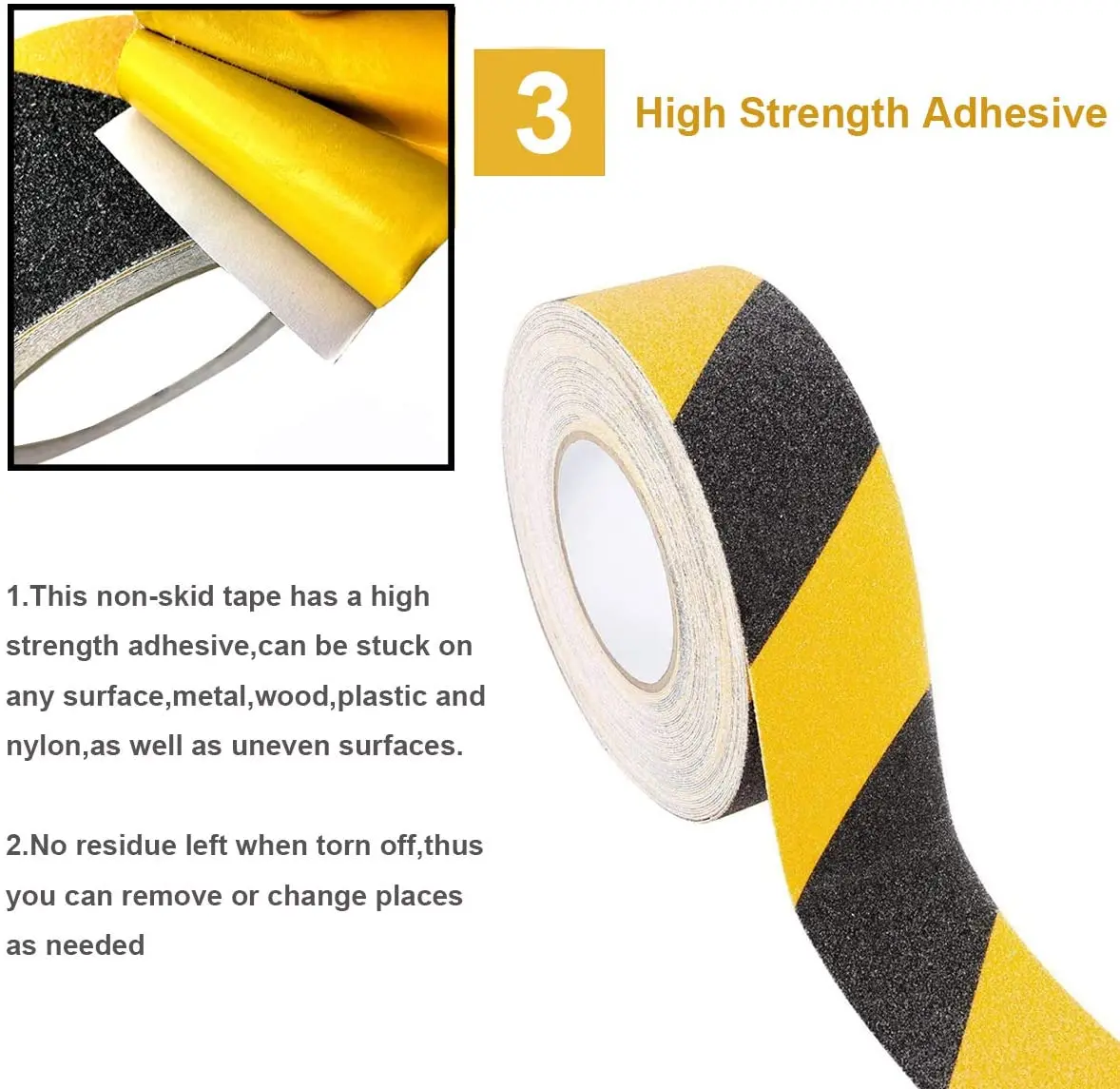 Anti Slip Tape Anti Slip Traction Tape Self-Adhesive Anti Slip Strip Stair Anti-Slip Strip Outdoor Step Pvc Waterproof Anti-Slip Sticker