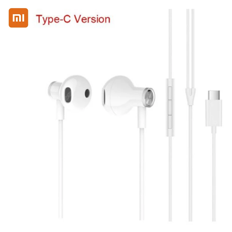 Оригинальные наушники XIAOMI с двумя драйверами type-C USBmacho en la oreja, наушники-вкладыши, черные, белые, Android, huawei