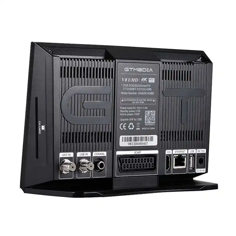 T2 Soporte ATSC-C T S2X ISDBT 4K Ultra// H.265// Main 10// PVR Timeshift// Lector de Tarjetas Smart Card// SCART// con Wi-Fi GTMEDIA V8 UHD Decodificador,Sat/élite Receptor de TV DVB-S S2 Cable