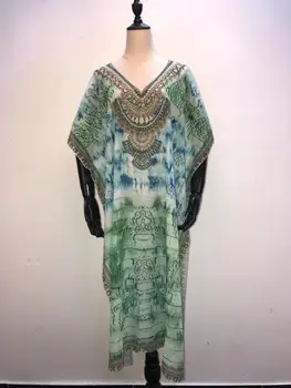 

New Printed Dashiki V-neck Summer dresses Free size Traditional African women's dresses for women