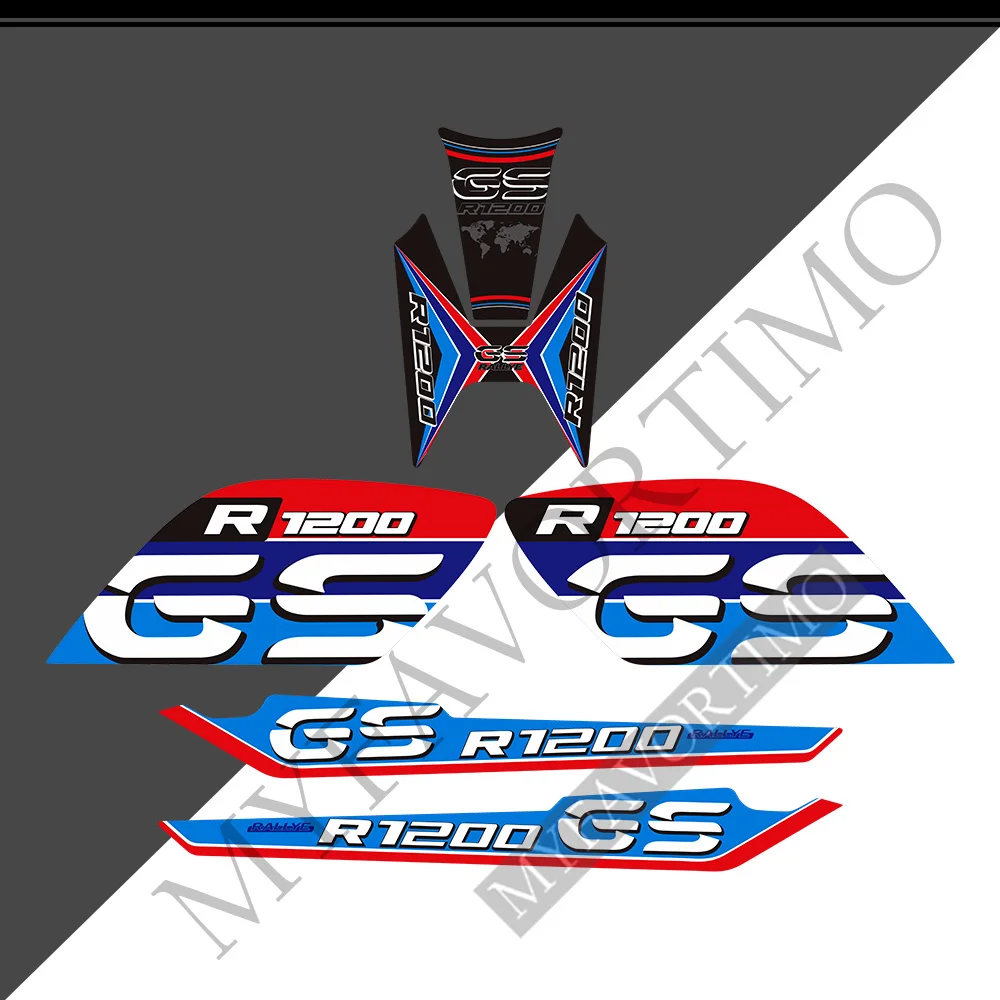 For BMW R1200GS R1200 R 1200 GS LC Rallye Rally Extension Extender Fairing Fender Tank Pad Stickers Decal Adventure Protection
