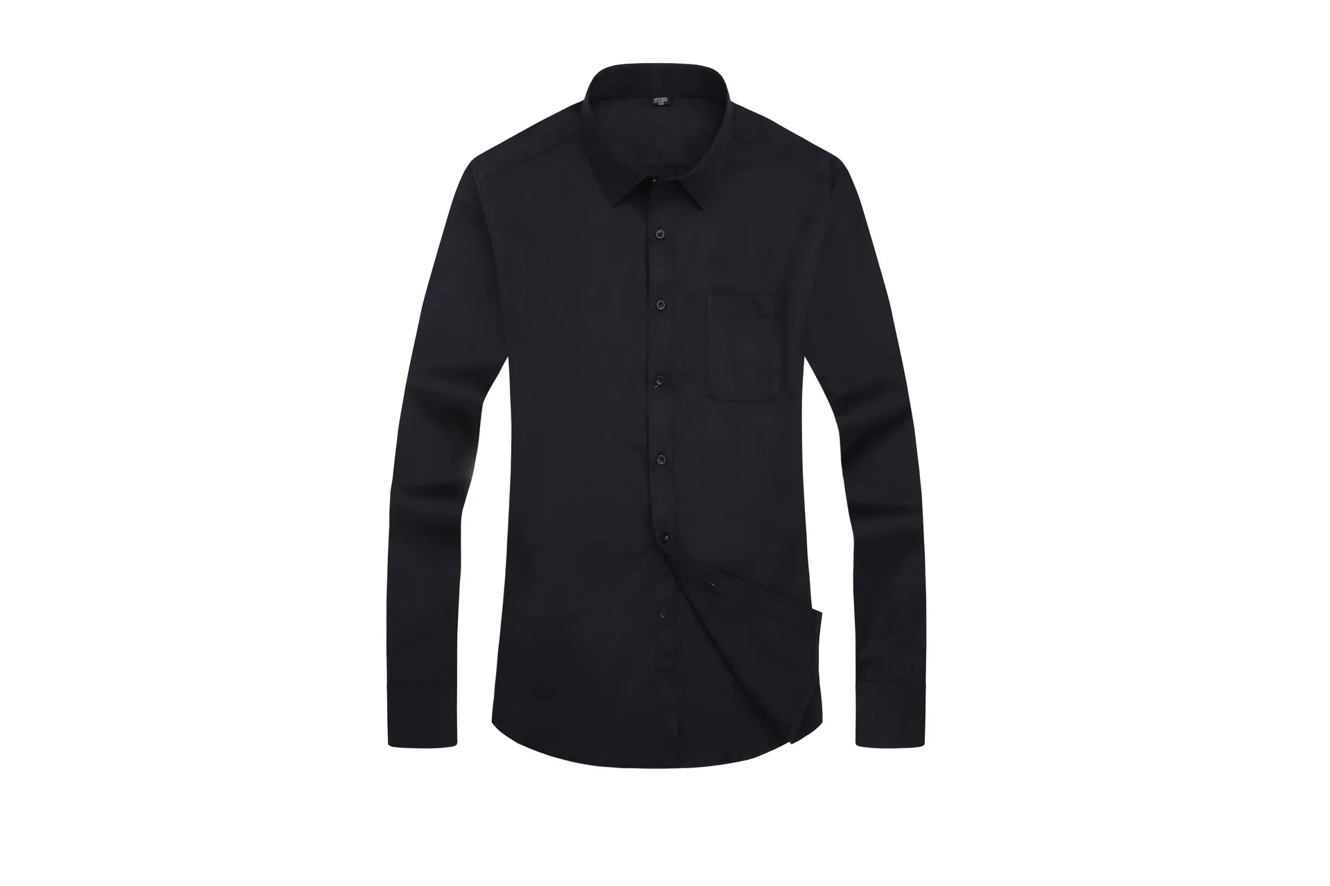 Мужские рубашки masculino Hombre модная однотонная летняя рабочая одежда тонкая мужская одежда умная Повседневная без глажки осень MOOWNUC 4XL 3XL