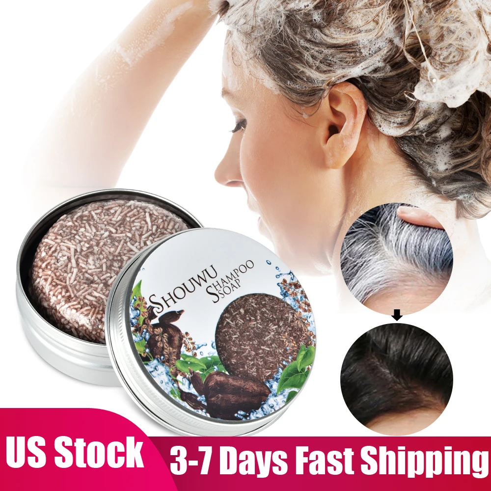 Darkening Shampoo Soap Essence-Hair Polygonum Gray Natural Organic Anti-Loss Mild-Formula