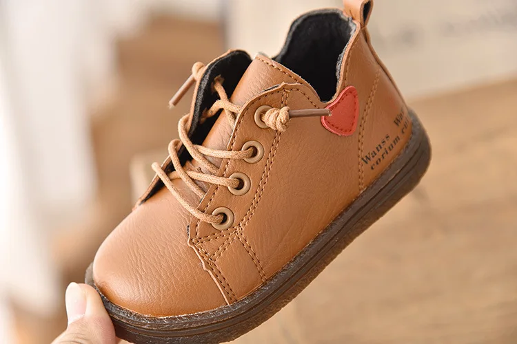 Children Shoes Autumn Winter PU Leather Waterproof Riding Boots Brand Girls Boys Rubber Boots Kids Snow Boots Fashion Sneakers