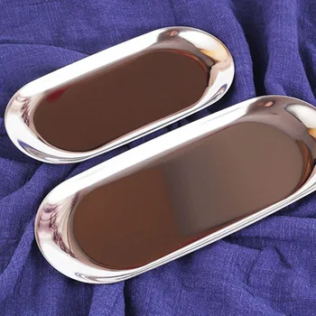 

Stainless Steel Towel Tray, Tea Snacks Fruit Dessert Tray, Jewelry Cosmetics Organizer