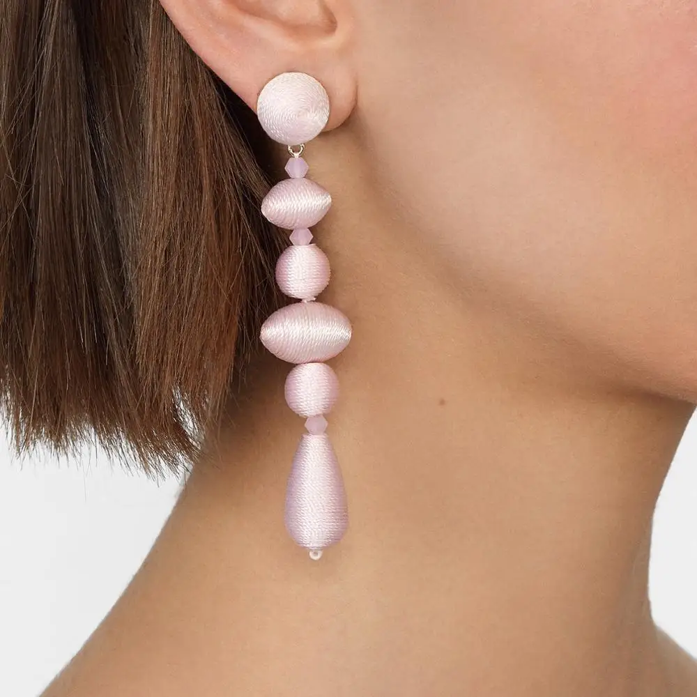

Best lady Handmade Bead Multi Color Drop Earrings For Women Wedding Bohemian Girls Party Jewelry Statement Earrings Accessories