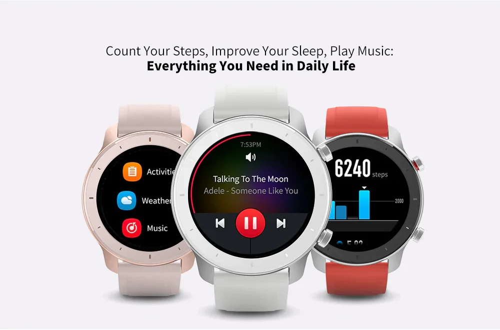 Глобальная версия Amazfit GTR 42 мм Смарт-часы 5ATM Smartwatch 12 дней батарея gps управление музыкой для Xiaomi Android IOS