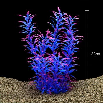 

Plastic Artificial Aquarium Decoration Plant Fish Tank Water Plant Grass Ornament Decor Background 32cm Landscaping Accessories