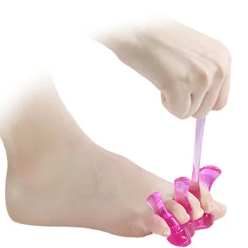 

1Double SEBS Red Toe Separator Thumb Toe Valgus Corrector Deformity Finger Separator Protector Foot Care Tool