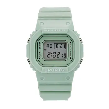 

Digital Wristwatches Fashion Green Small Square Women Watches Men Waterproof Reloj Hombre Simple Watches For Men Horloge Dames